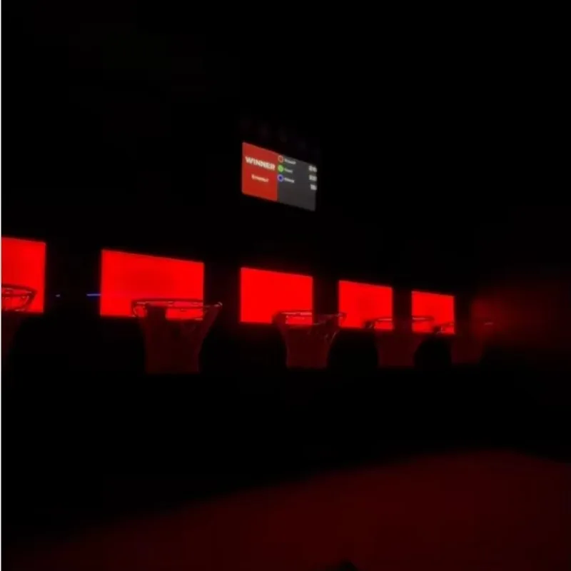 Popular Color Light Emitting Diode Basket Ball Hoop Light Interactive Scoreboard Game Basketball