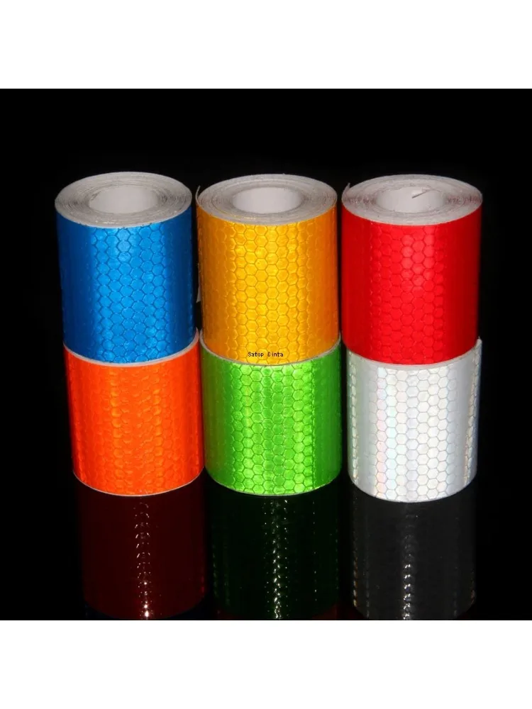 AliExpress 5cm*3M Reflective Car Stickers Outdoor Waterproof Warning Tapes White Red Fluorescent Yellow Reflectors Safety Strip For Bicycle