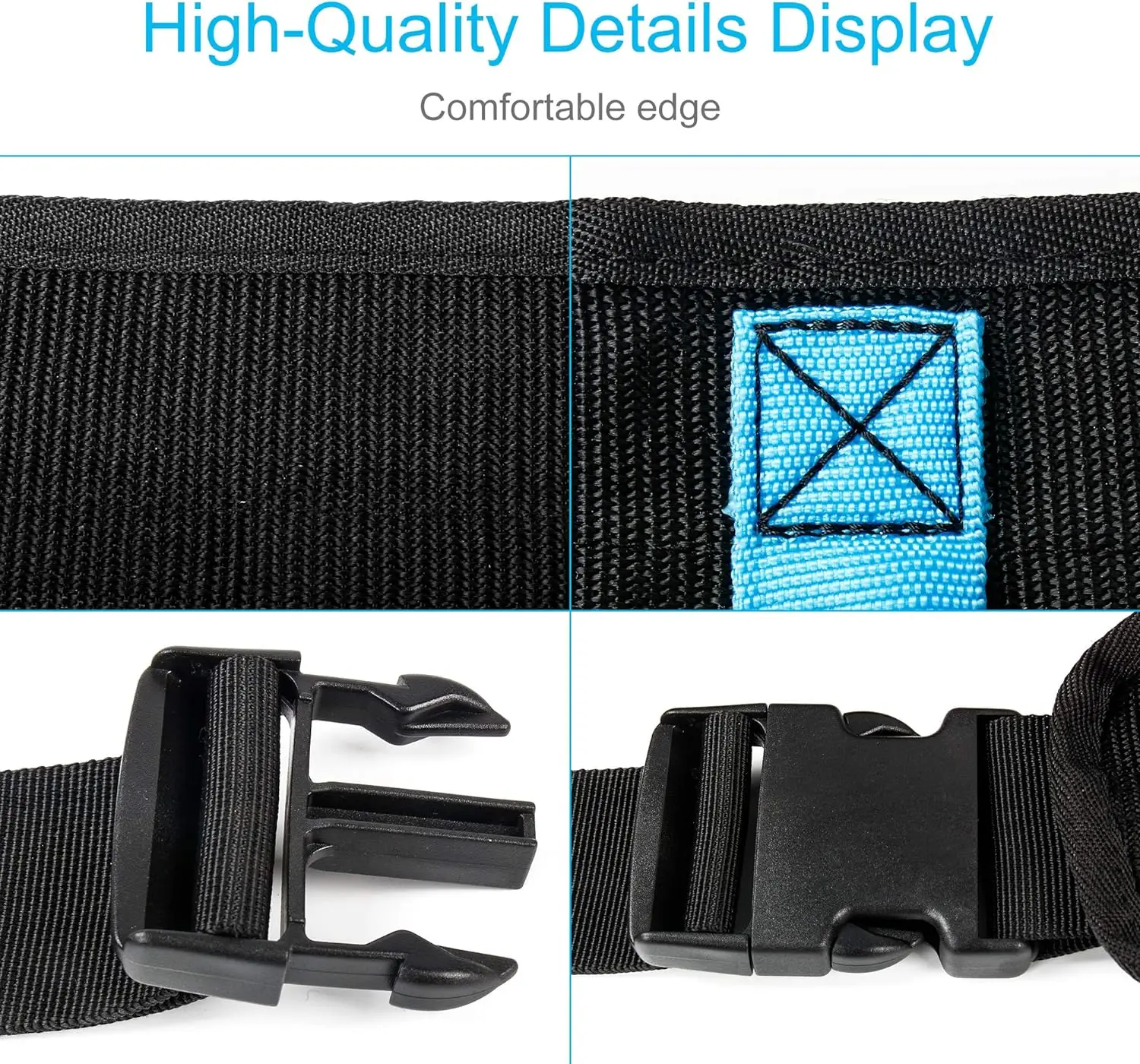 Gait Belt Transfer Belts for Lifting Seniors, Walking and Standing Assist Aid for Bariatric, Elderly, Handicap, Therapy, 1Pc