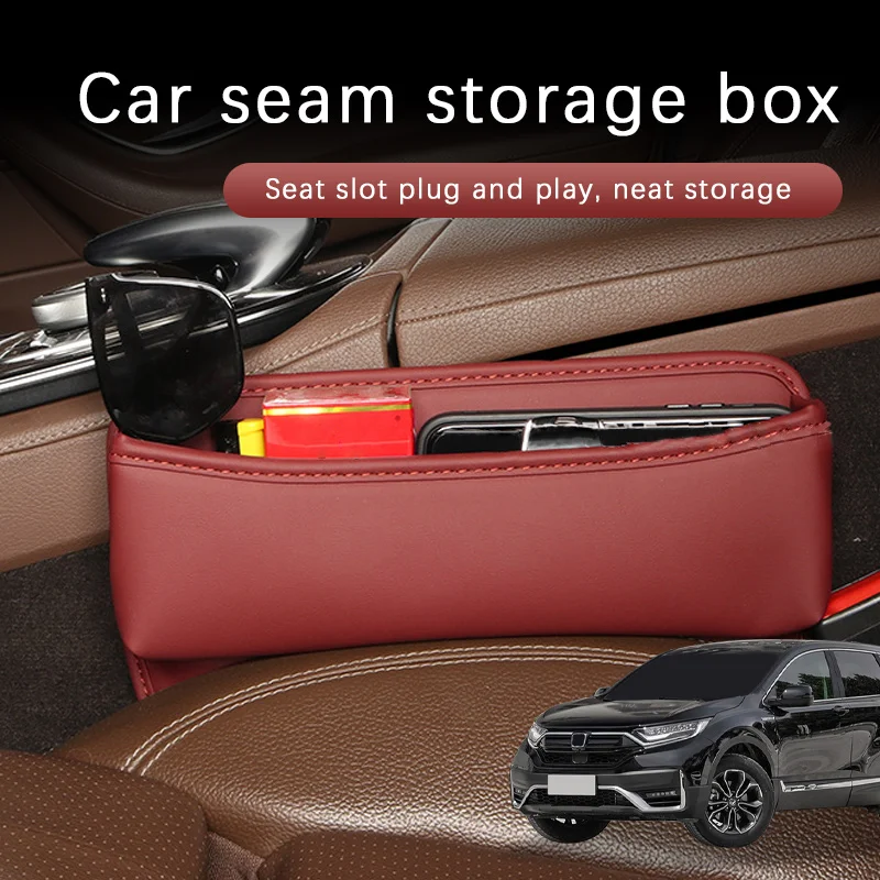 

Car Seat Gap Storage Box Driver Front Auto Seat Gap Filler Organizer Wallet Keys Card Storage Box For Honda CRV