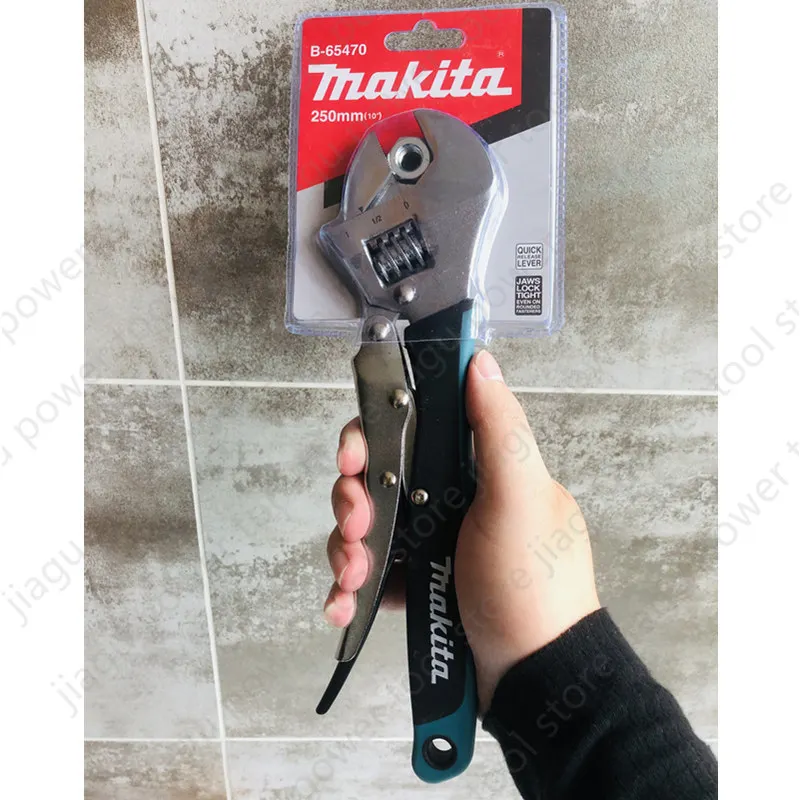 Makita-Chave de Tubo Bloqueável Ajustável, Alavanca Rápida, Ferramentas Multifuncionais A Repaire, B-65470, 250mm, 10 ", 10"