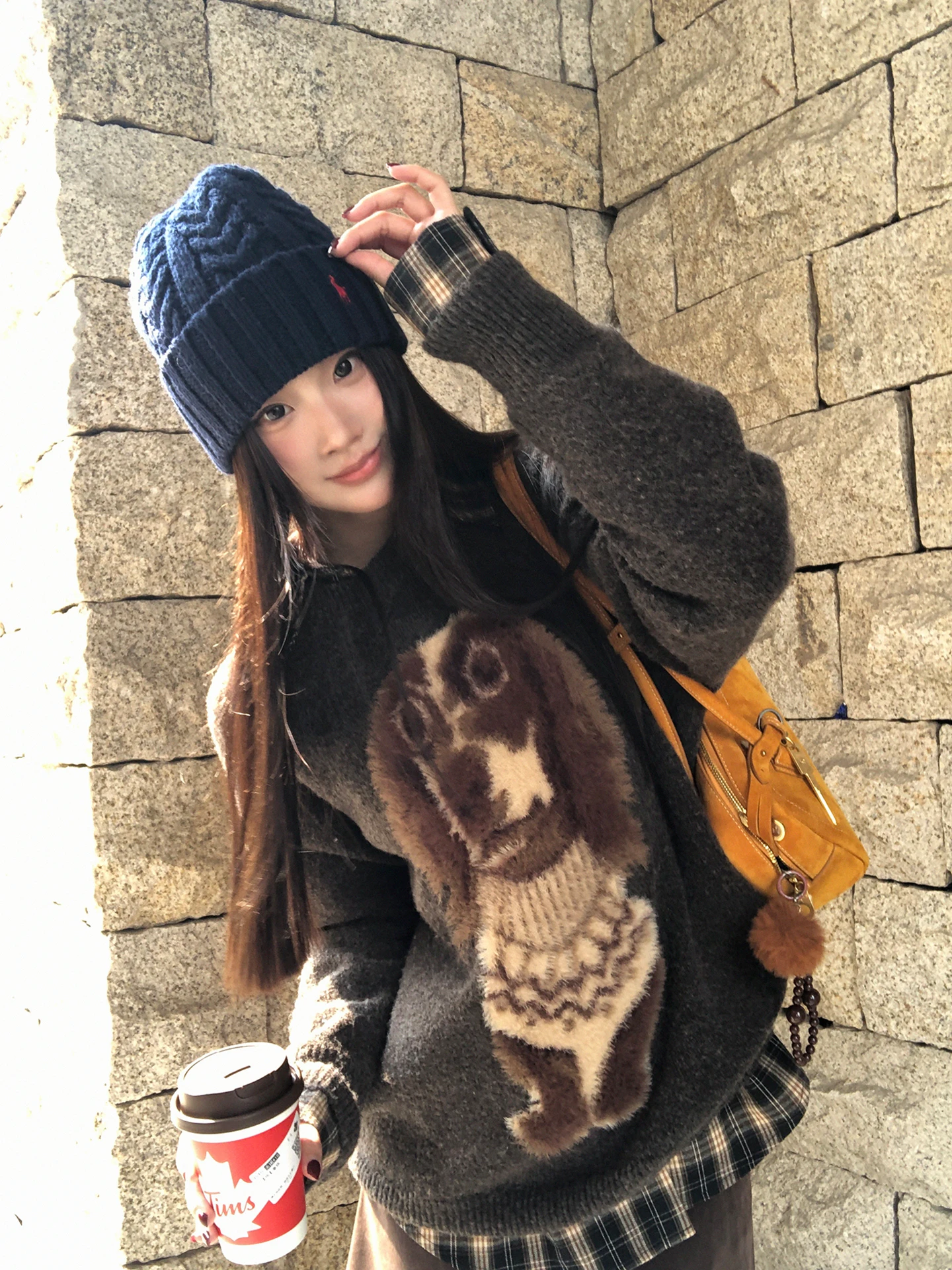 

Anti-Aging Long Sve Sweater Women's Autumn Winter Lazy High-End Design Knitted Top Unique Beautiful Sli Straight Tube ...