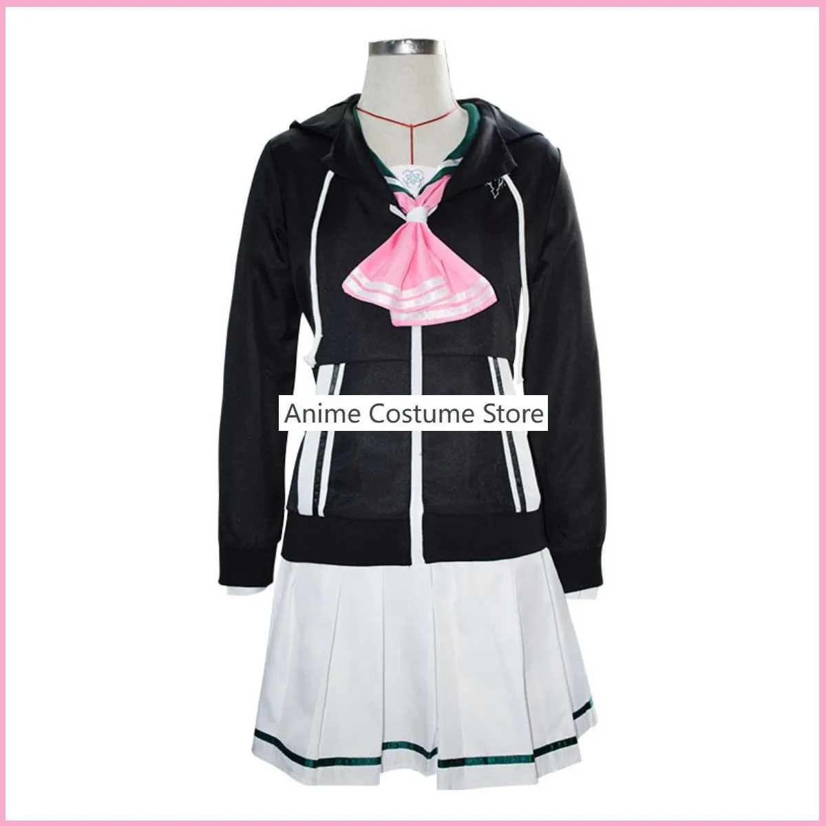 Anime Game Blue Archive Kyouyama Kazusa Cosplay Costume Project MX Wig Black Hooded Coat JK Uniform Skirt Woman Sexy Kawaii Suit