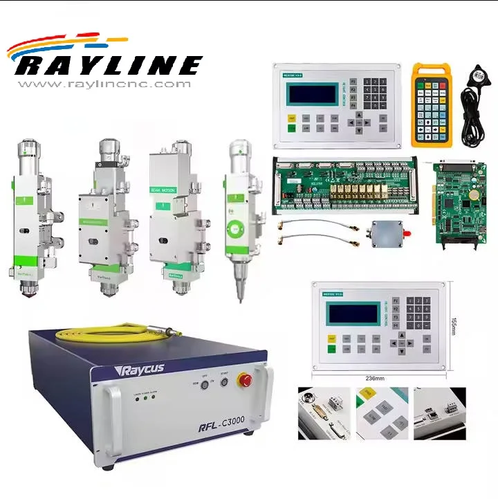 1000w/1500w/3000w Raycus laser source+Raytools BM111/109+Fscut1000/2000 + bcs100 for fiber laser cutting machine parts