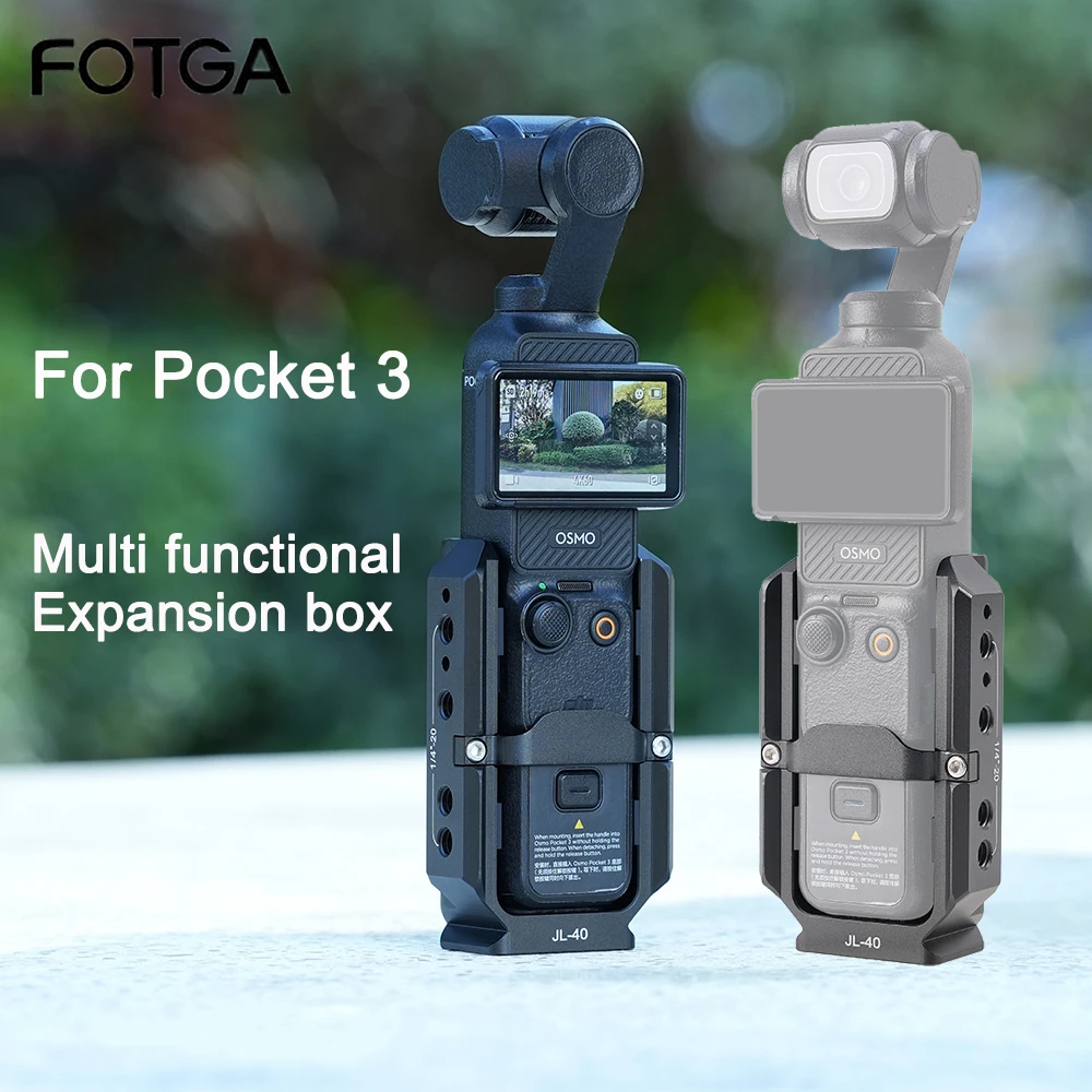 

FOTGA Extension Frame For DJI Osmo Pocket 3 Accessories Metal Extension Frame Multi-function Cage Bracket Quick-mount Adapter