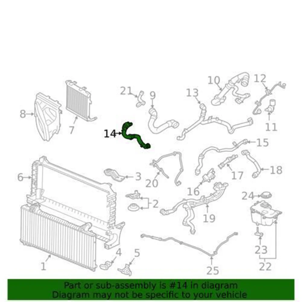 Car Engine Radiator Intercooler Outlet Hose Tube Pipe For Land Rover Range Rover Velar For Jaguar F-Pace XE XF 2.0L L4