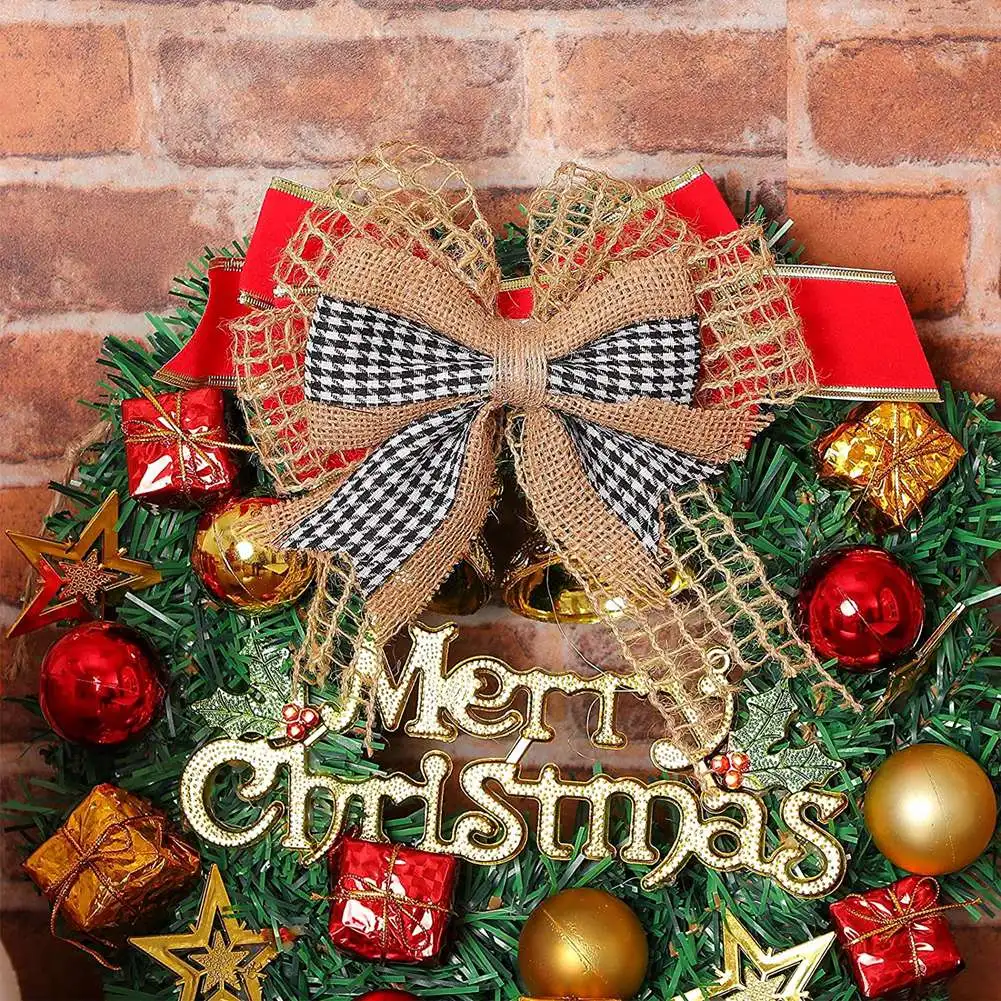 A45I 2 Rolls 20 Yards By 2.5 Inch Christmas Mesh Burlap Wired Ribbon Open Weave Burlap Net Ribbon Natural Fabric Ribbon