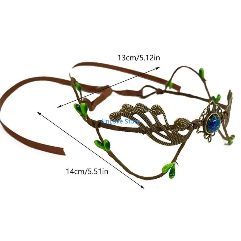 T4MD Adjustable Fantasy Princess Tiaras Floral Crystals Antler Crown Renaissances Fair Accessory Photo Prop Daily Use