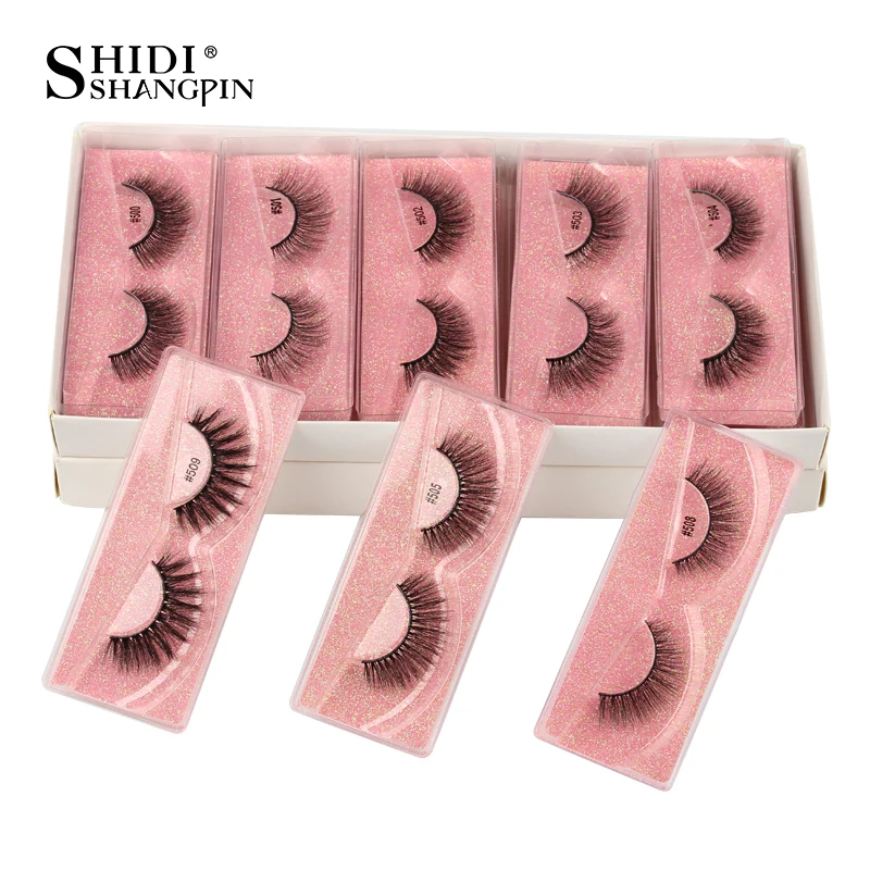 Wholesale False Lashes 4/10/30/100pcs Natural Long Faux cil Messy Fake Mink Lash Make up Dramatic Soft Reusable Eyelash In Bulk