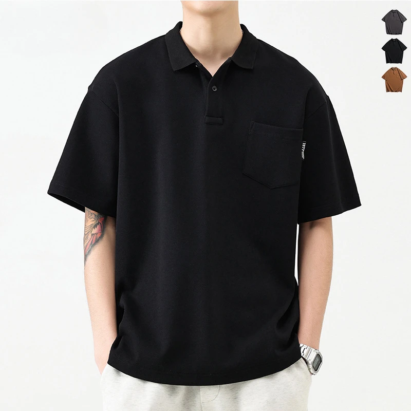 

Men's Comfortable Summer Lapel Half-sleeved Shirt Men's Short-sleeved Trendy Fashion Simple Loose Versatile Pocket Slit