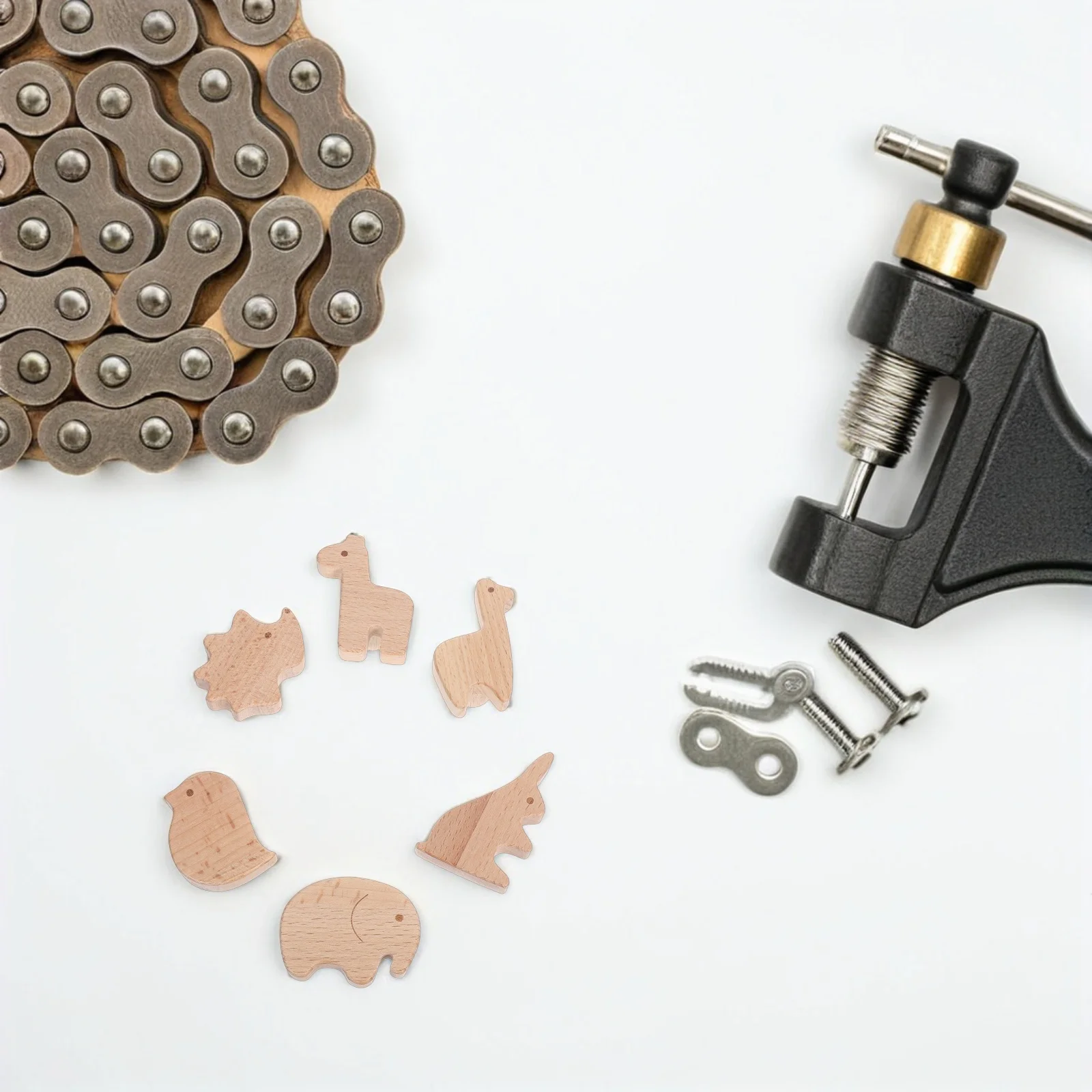

6pcs Animal Shape Wooden Drawer Handles Cabinet Knobs for Dressers Kids Drawers Smooth Finish Vintage Style Kitchen Cabinet