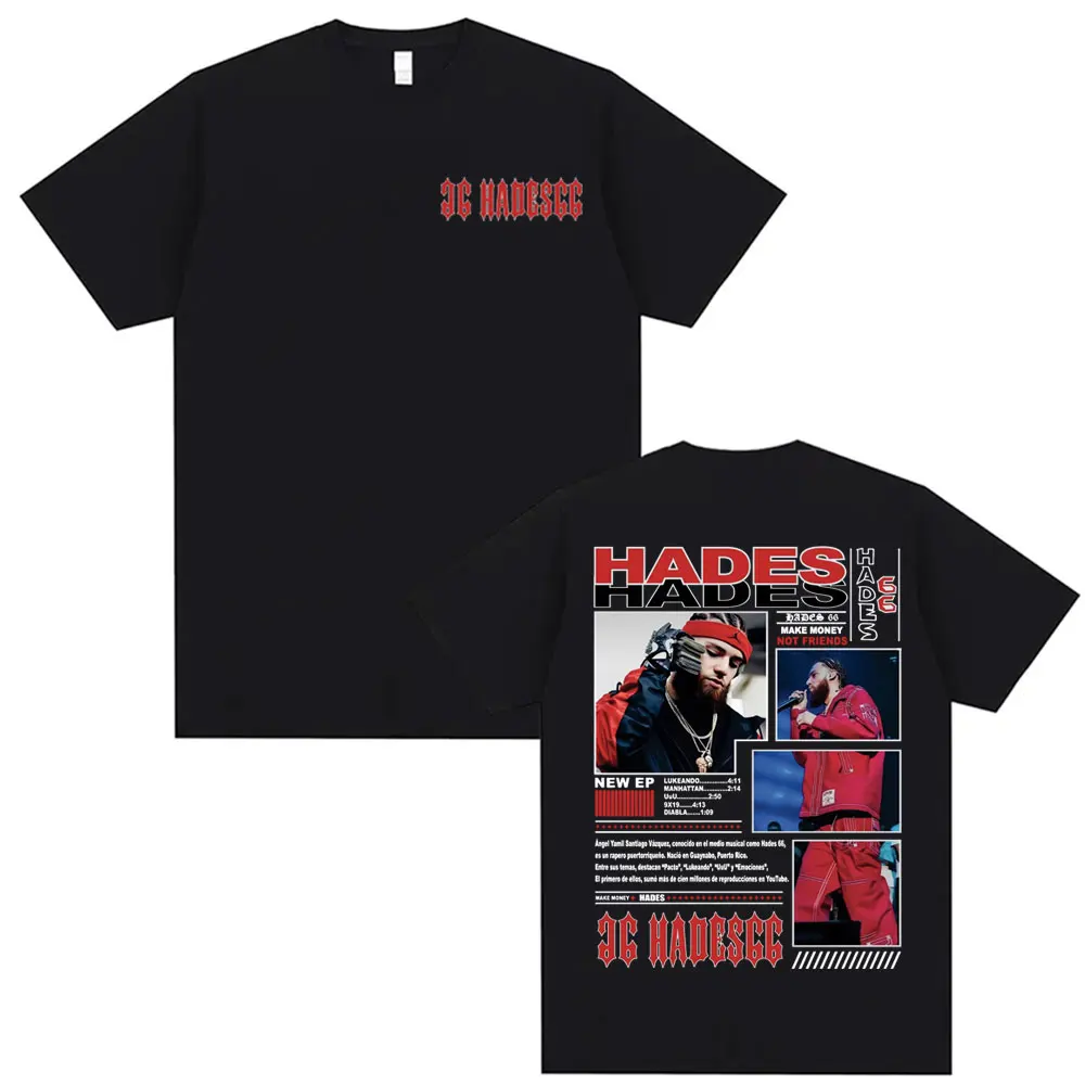 Rapper Hades 66 Make Money Not Friends 2025 Tour Merch T Shirt Men Women Harajuku Fashion High Quality Oversized Cotton T-shirts