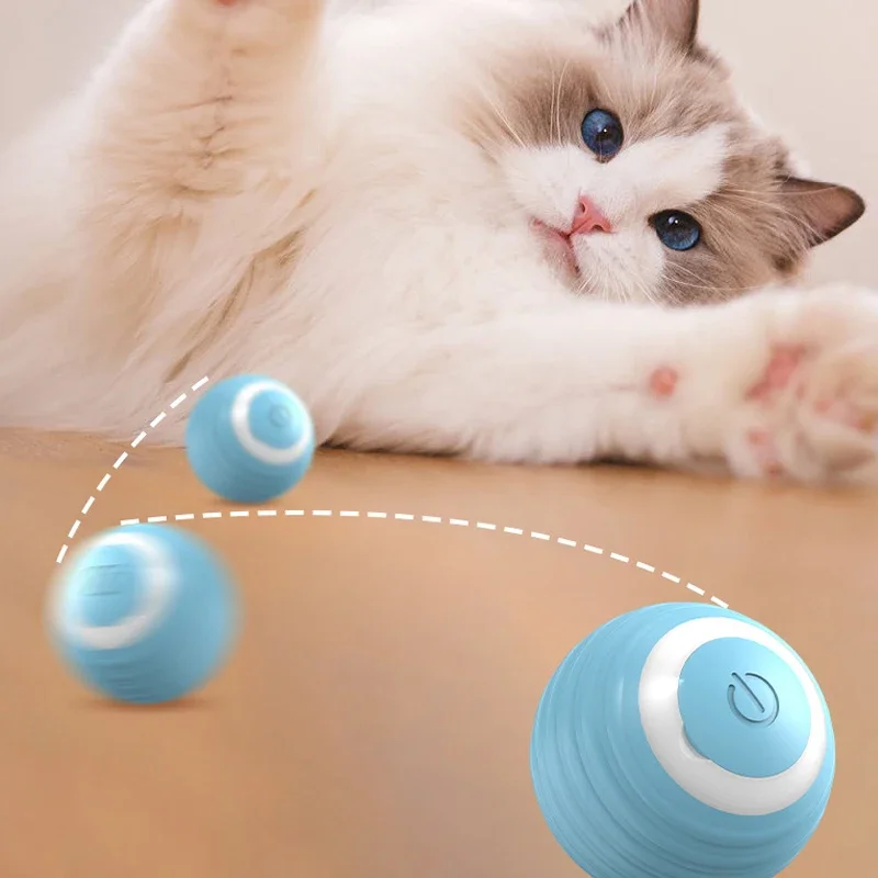 Cat Interactive Ball Smart Toy Indoor Automatic Rolling Magic Ball Electronic Interactive Pet Toy Cat Game Accessory