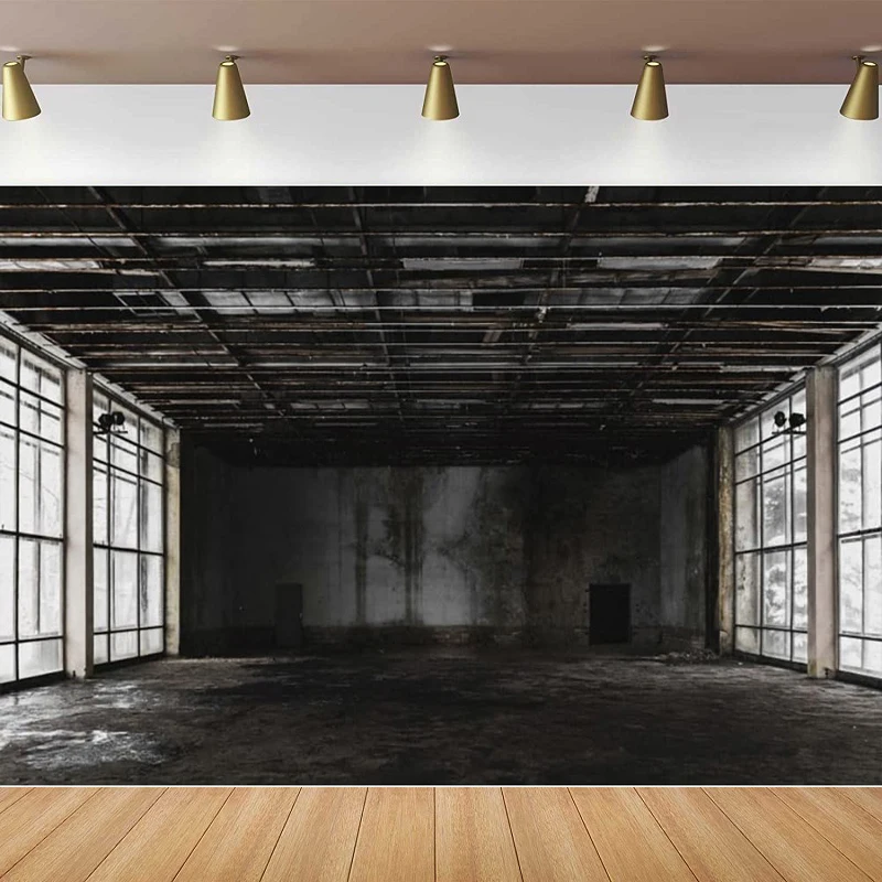 Abandoned Building Photography Backdrop Shabby Empty Warehouse Poster House Building Interior Scence Background Photo Studio