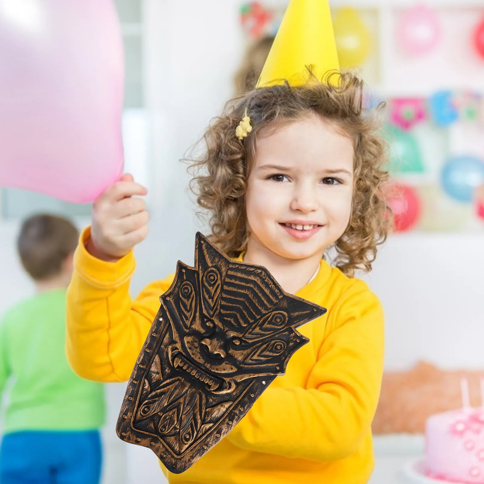 

Kids Cosplay Medieval Knight Shield Lightweight Plastic Performance Party Role Playing Shield Prop for Boys Costume Accessories