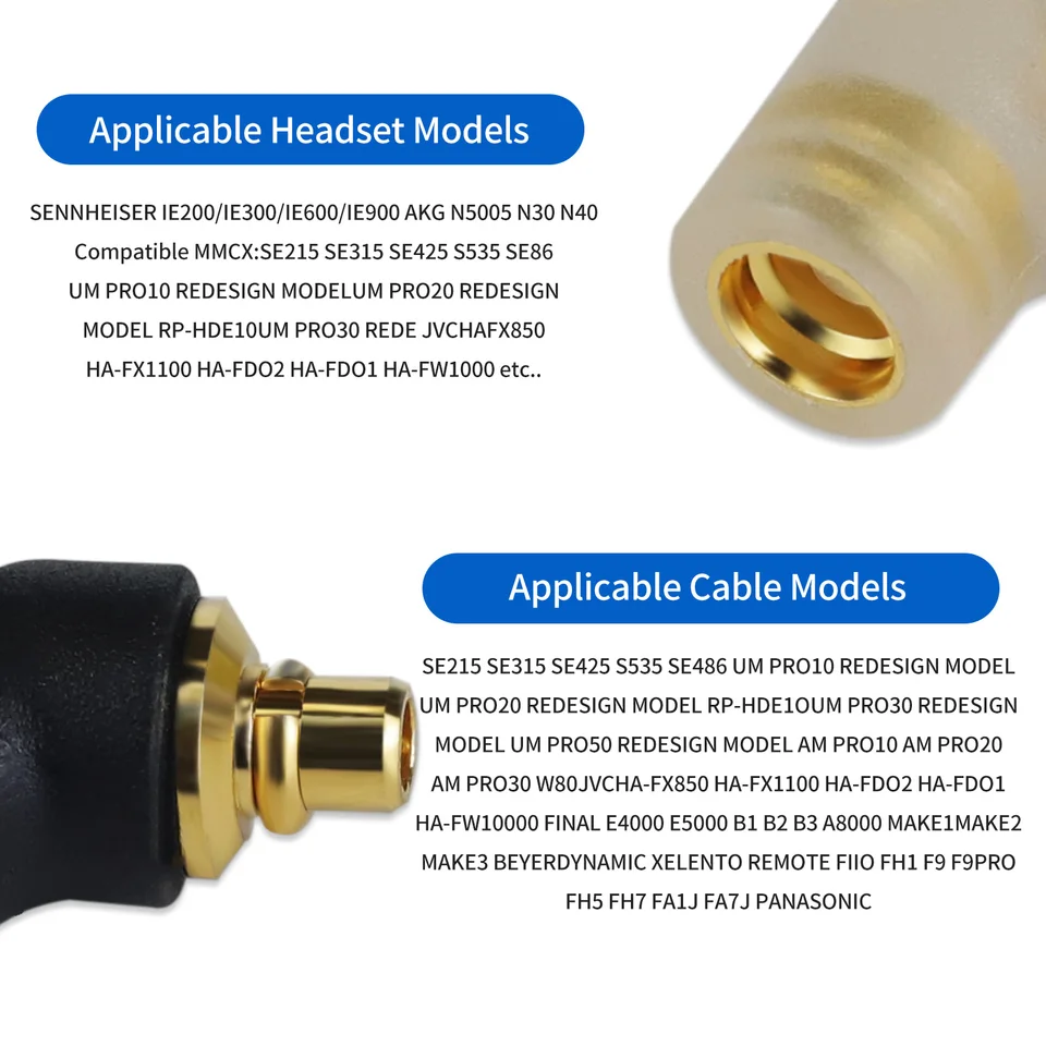 OKCSC MMCX Female to SENNHEISER IE300 Male Connecter Earphones