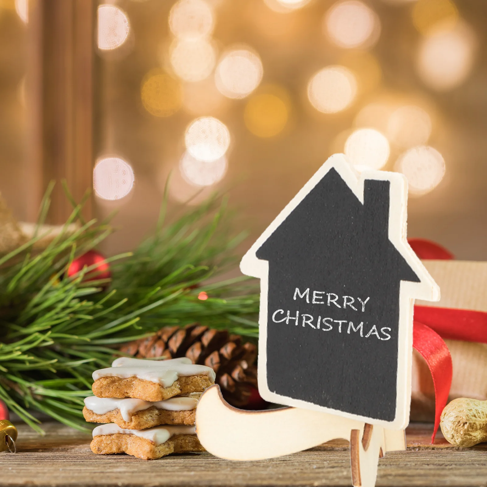 10 قطعة علامات السبورة الصغيرة قابلة لإعادة الاستخدام علامات السبورة المفكرة للمطبخ مكتب الزفاف زخارف الطاولة المركزية #3