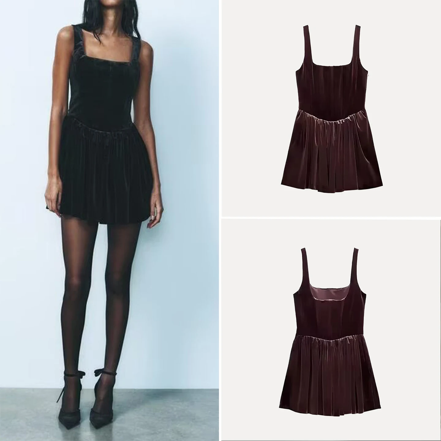 Faionable Tight-Fitting Brtte Dr Women's High Waist A-Line Skirt Sle Commute Pure Color Soft Fabric No Sve