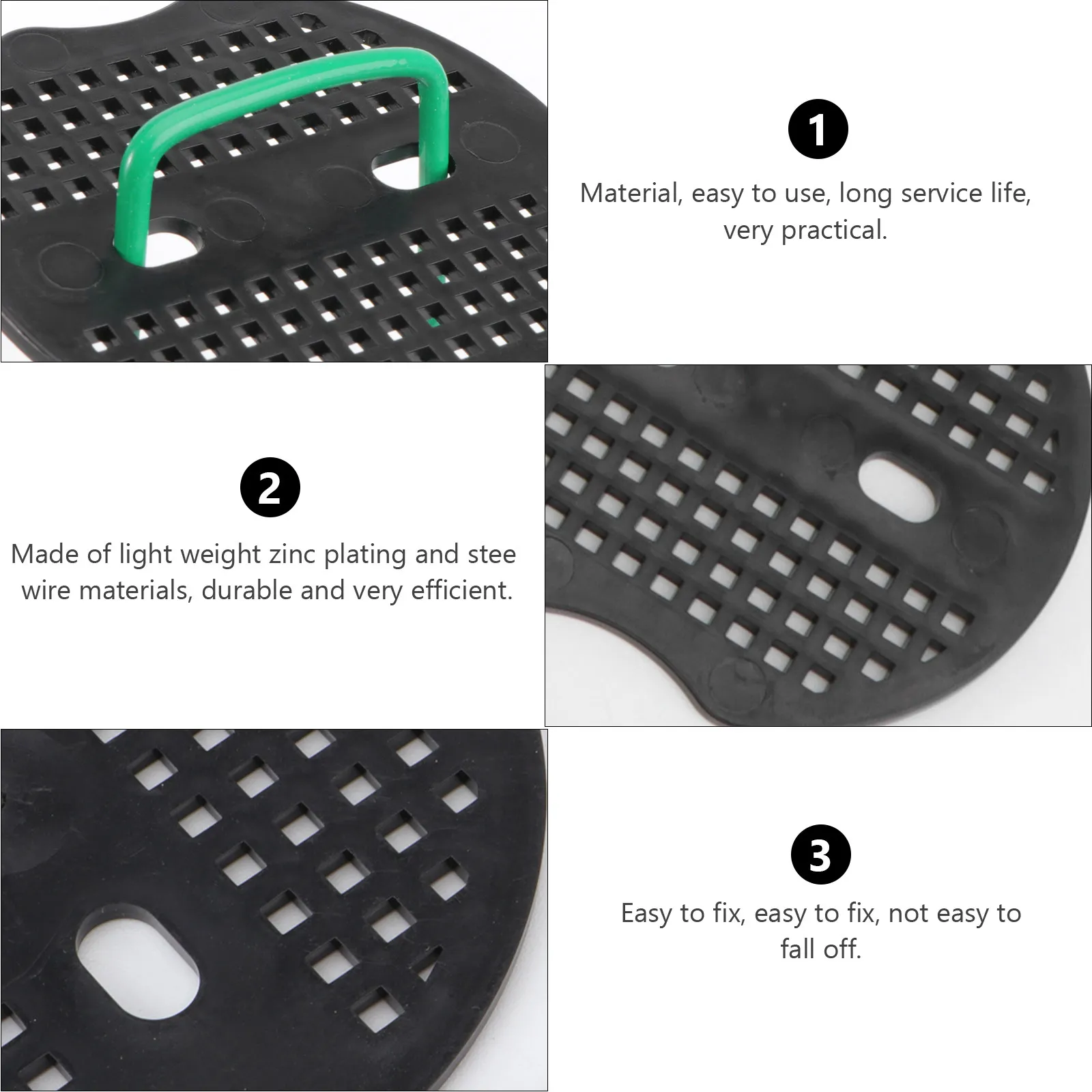 1 Set Garden Stakes U-Shaped Galvanized Ground Nails 50 Green Stakes 50 Black Gaskets for Lawn Gardening Turf Anchoring Outdoor