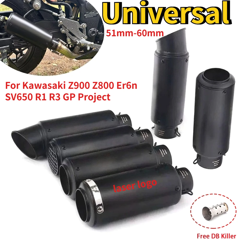 

51mm-60mm Universal Motorcycle Exhaust Pipe, Suitable for The Chrisha Honda Racing GP Project Getaway Motorcycle