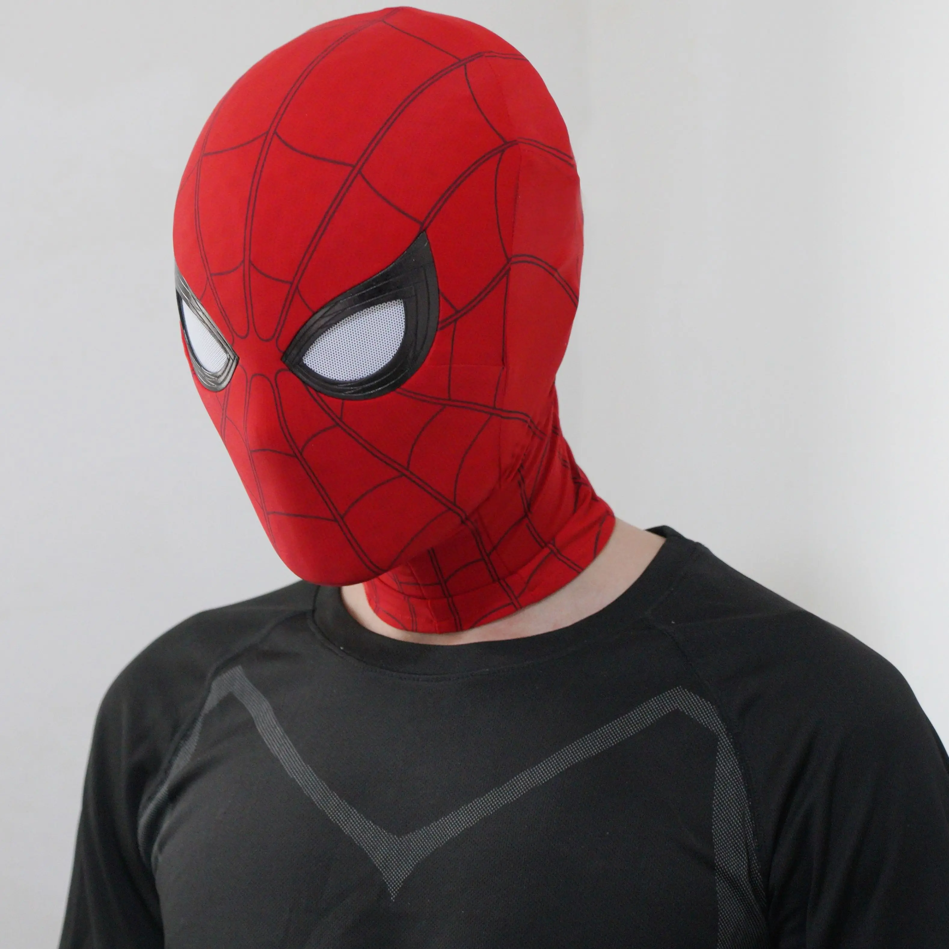 Marvel Spider-Man: Homecoming Holland Spiderman Mask with Faceshell & Small Eyes 1:1 3D Handmade Halloween Cosplay Birthday Gift