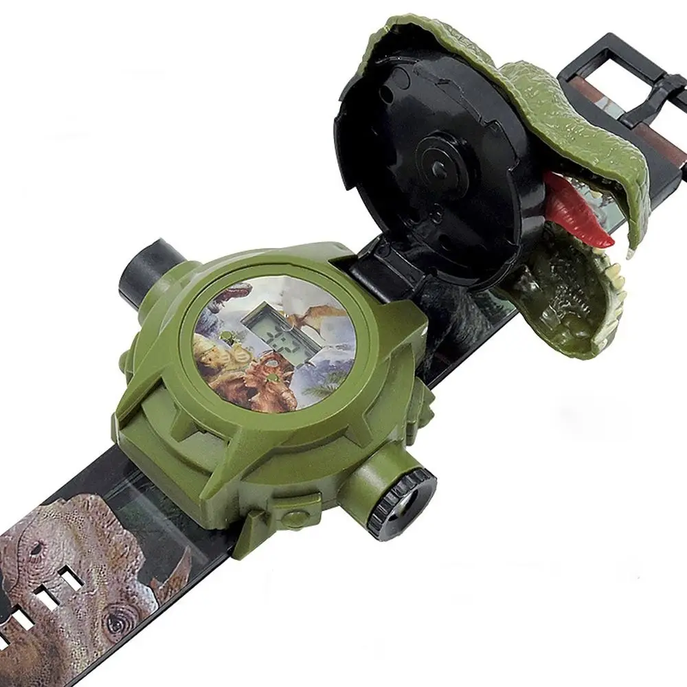 

Girls Children LED Triceratops Students Clock Educational Cartoon Watch Digital WristWatch Dinosaur Projection Watch