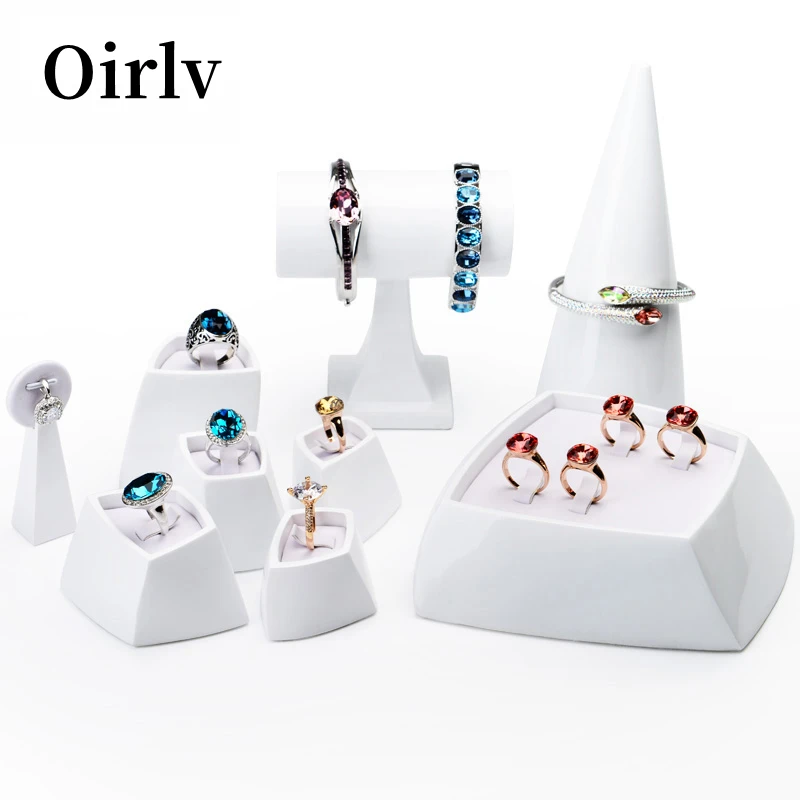 Oirlv Creative Shape Jewelry Ring /Bracelet Display Holder wrapped with resin for ring/bracelet display stand Necklace Organizer