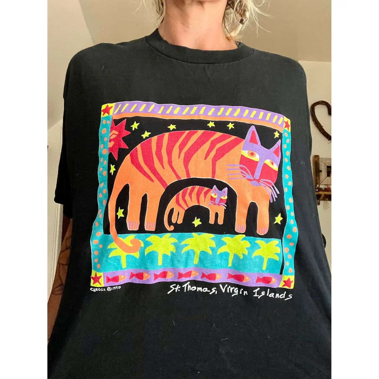 ビジュアルデザインセンセーション-オーバーサイズ-レイジースタイル-半袖tシャツ-by-wang-studio-新作2026春コレクション