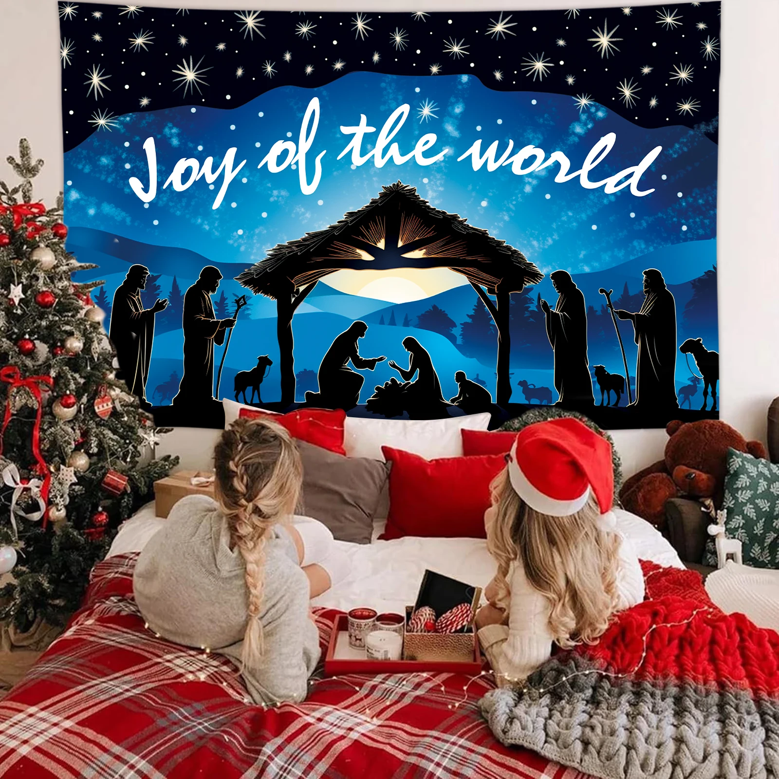 1PCS 100x150cm Nativity(6) Theme Backdrop,Photography Background,Used To Gifts,Activities Or Other Party Decoration