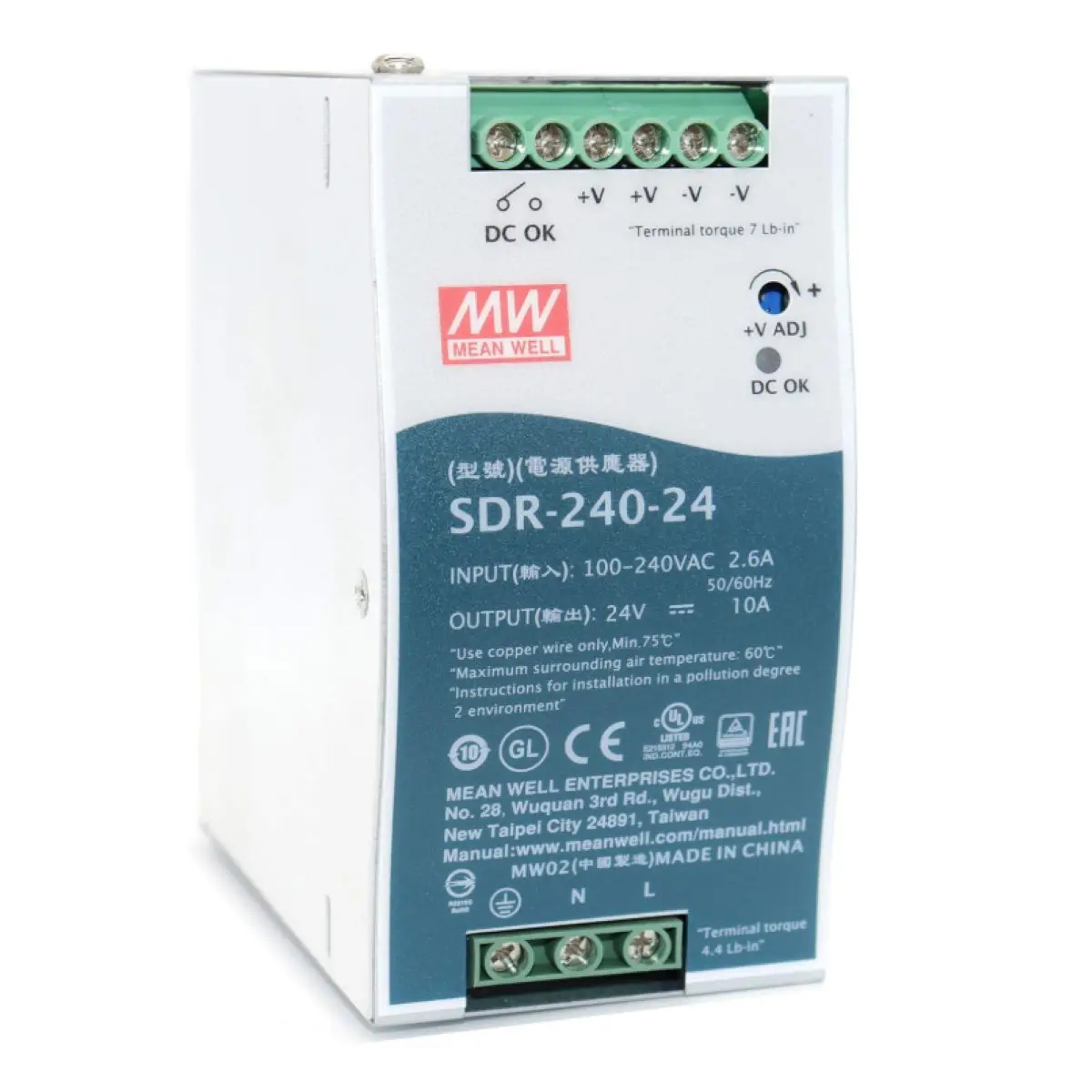 SDR-240-24 power supply switch