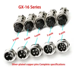 1set16mm GX16 2/3/4/5/6/7/8/9 Pin Male & Female  L70-78 Circular Aviation Socket Plug Wire Panel Connector