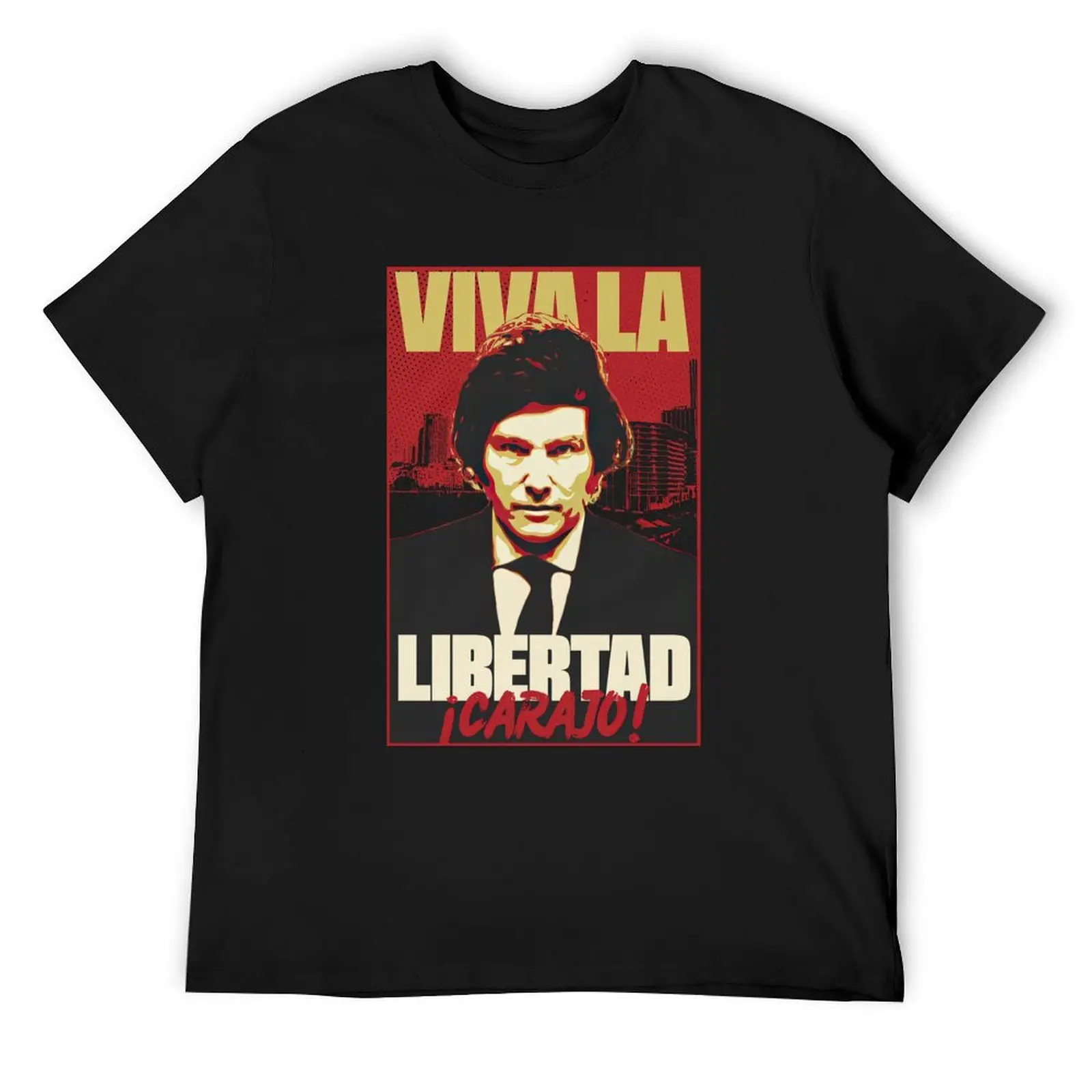 

Libertarian Javier Milei T-Shirt sweat hippie clothes quick drying Men's t shirts