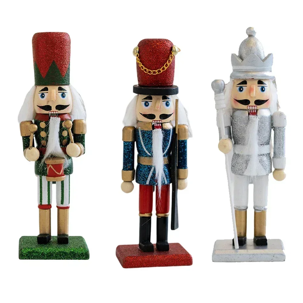 Holiday Parties Wooden Nutcracker Ornaments Classic Nutcracker Ornament 16*5cm Charming Appearance Handcrafted