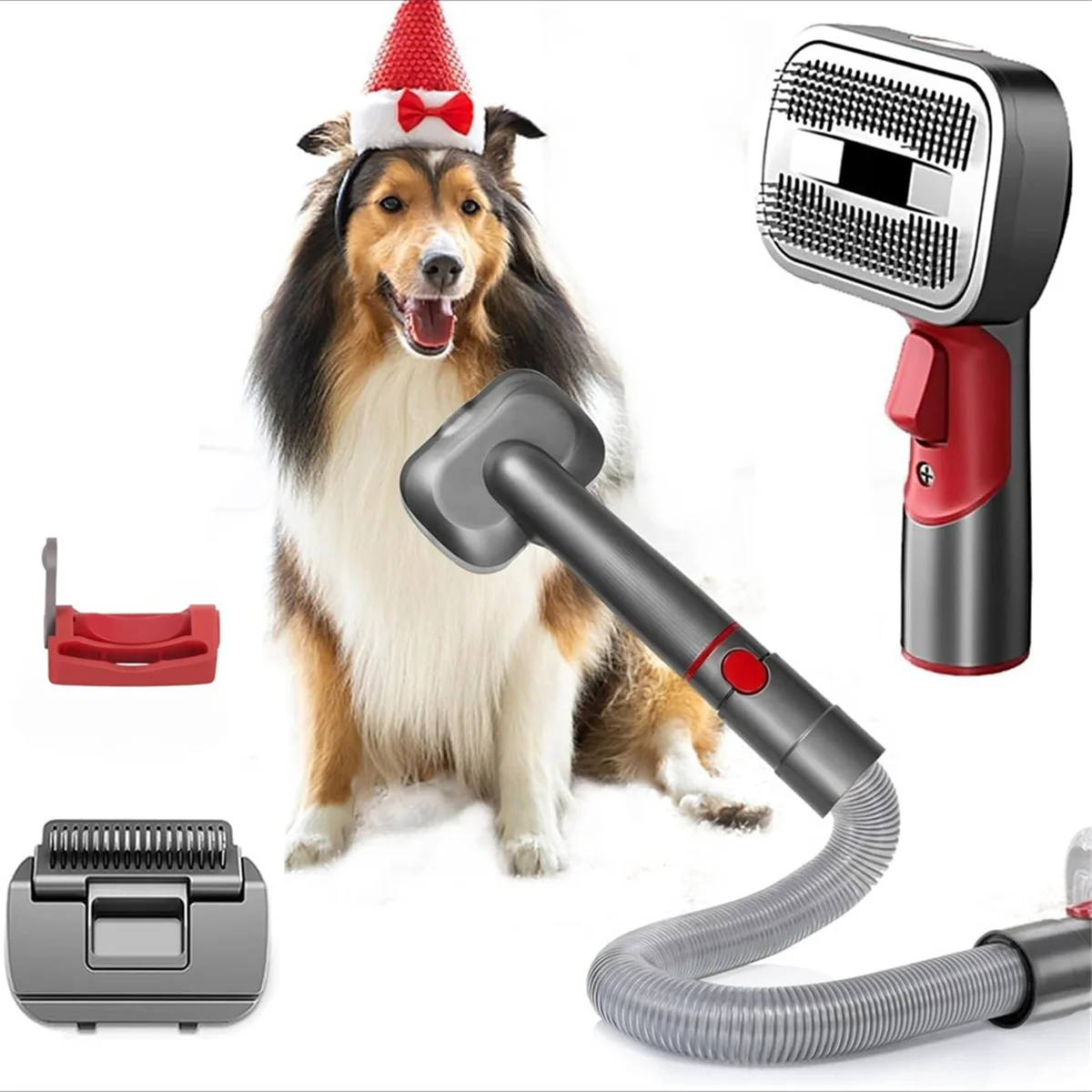 

N96R 2-in-1 Dog Hair Vacuum Brush for Grooming & Shedding for Dyson Gen5, V15, V12, V11, V10, V8, V7 Removes Loose Hair