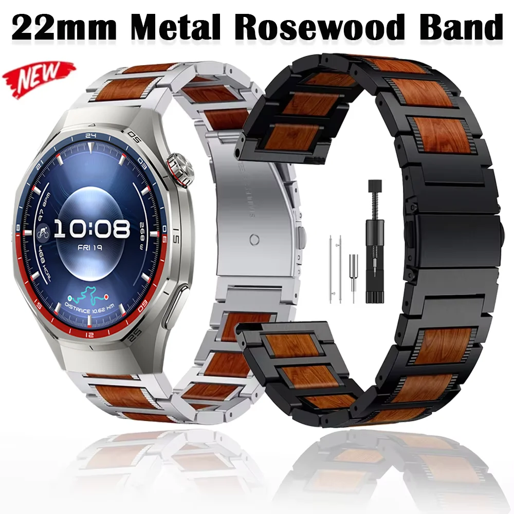 22Mm Metal Rosewood… - image