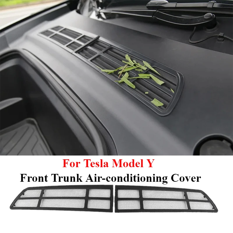 2PCS For Tesla Model Y Accessories Insect-proof Net Front Trunk Air-conditioning Cover Intake Grille Clean Air Inlet Protective