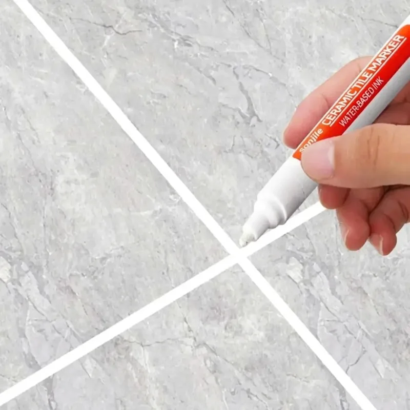 Keramikfliesen-Fugenreparaturstift, Anti-Schimmel Wasserdichter Fugenfüller für Badezimmerwand und -boden, Whiteboard-Farbmarker