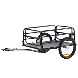 SucceBuy 160 lbs Bike Cargo Trailer Foldable Storage Bicycle Wagon Cart with 16