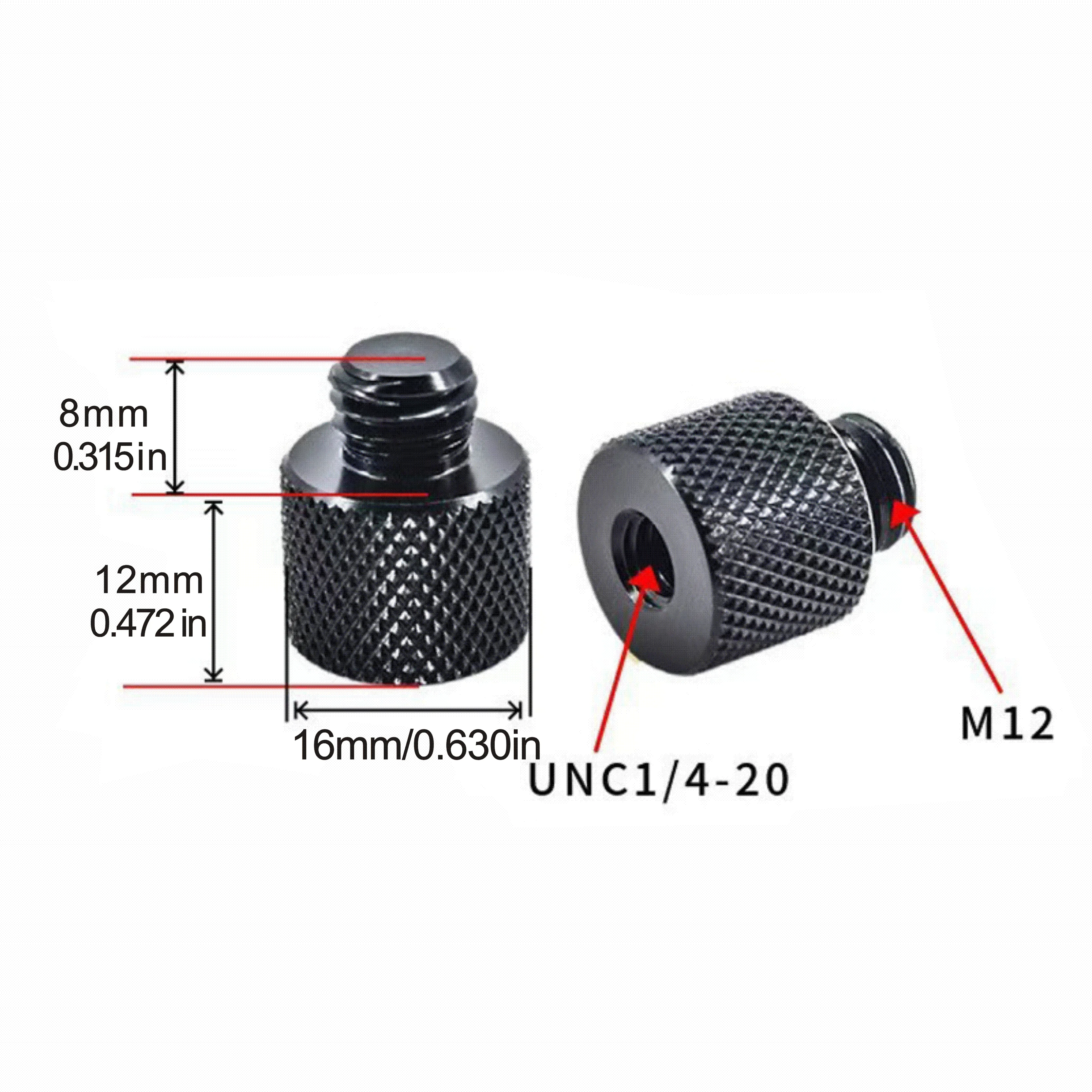 M4 M5 M6 M8 M10 M12 Stecker auf 1/4-20 Buchse Umwandlung Mutter Projektor Halterung Adapter kugelkopf Kamera Stativ Fotografie schraube