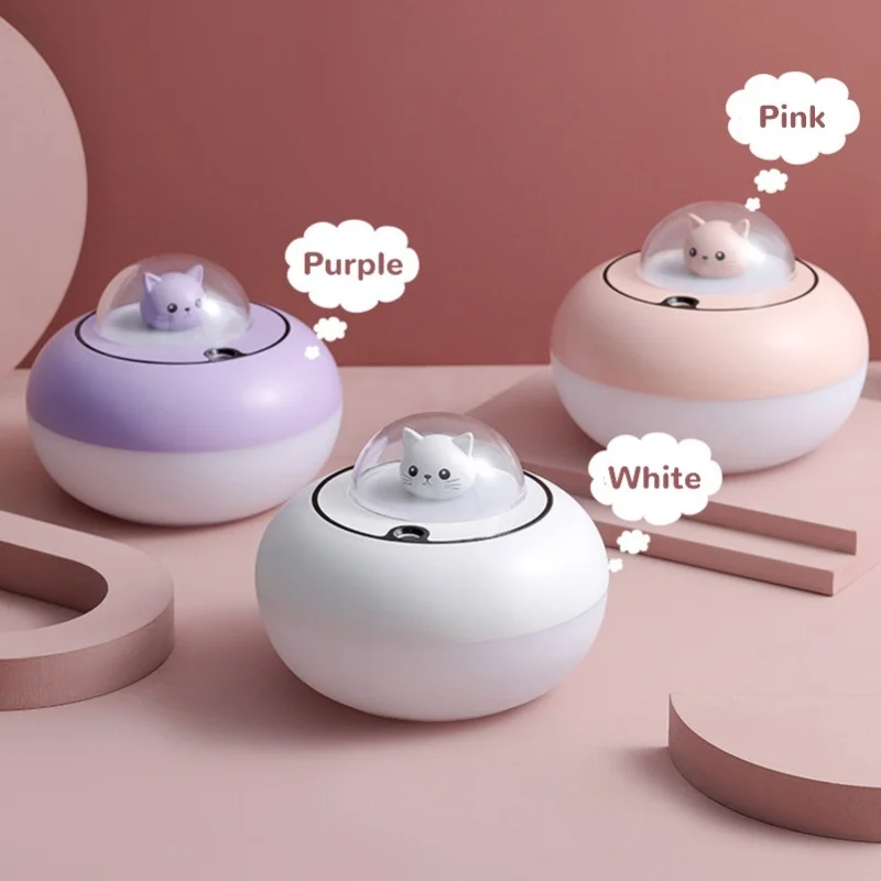 

Humidifier Humidifier Cute Cat Sculpture Portable Quiet Desktop Air Humidifier For Home USB Plug In Humidifier