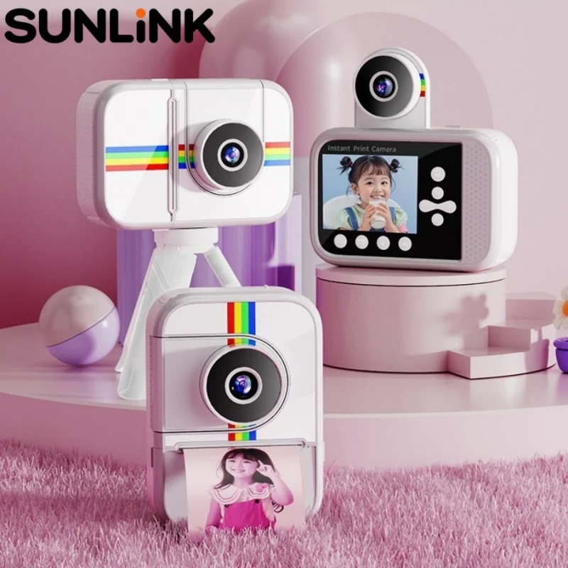 

1pc children's camera Polaroid photo printer video recorder tripod girl boy toy instant camera birthday gift music player