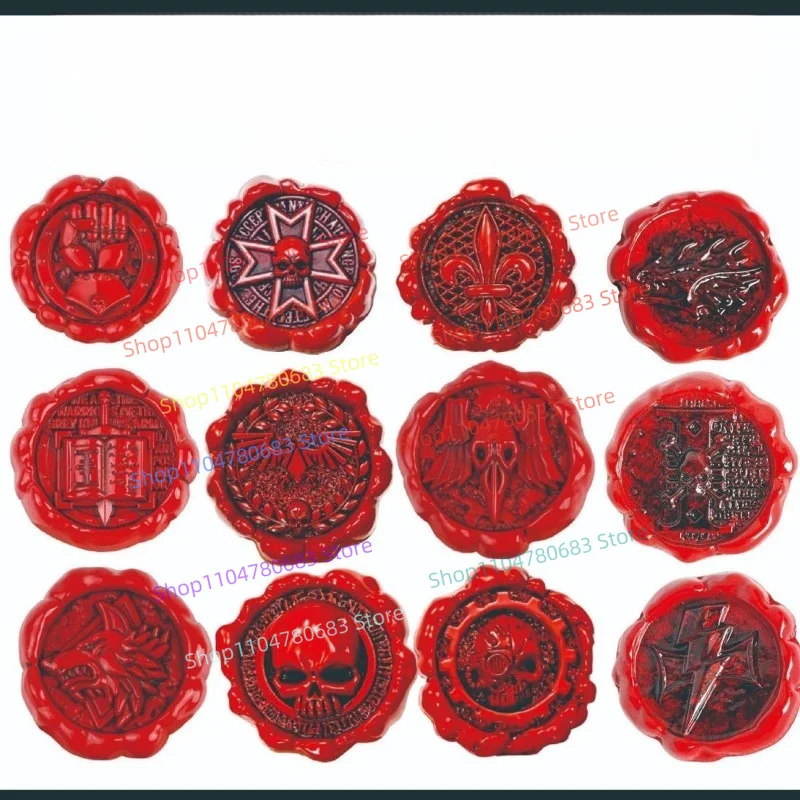 40K Purity Seal Set, Imperial Fist, Grey Knights, Adeptus Mechanicus Chapter Badge Pendants, Anime Game Character Toys & Gifts view 2