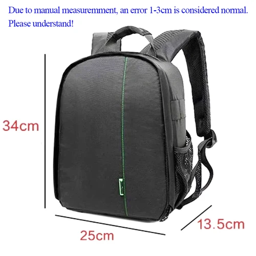 Imagen 2 del producto Mochila para cámara al aire libre, bolso de hombro para cámara Digital de vídeo, mochila impermeable para fotos, funda DSLR para Canon, Nikon, Sony, Olympus, Fuji