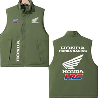 2025 Honda Racing chaleco acolchado de algodón estampado Otoño Invierno chaqueta de motocicleta al aire libre para hombres y mujeres ropa de abrigo de moda urbana