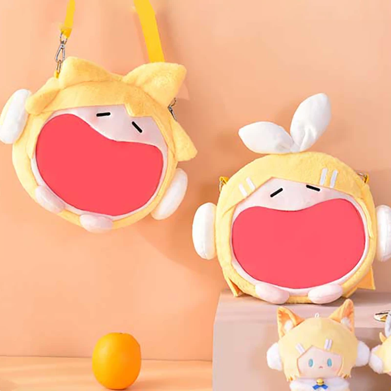 Bemoe Original Hatsune Miku Kagamine Rin Kagamine Len Plush Shoulder Bag Painful Packet Kawaii Cosplay Backpack Girls Gifts