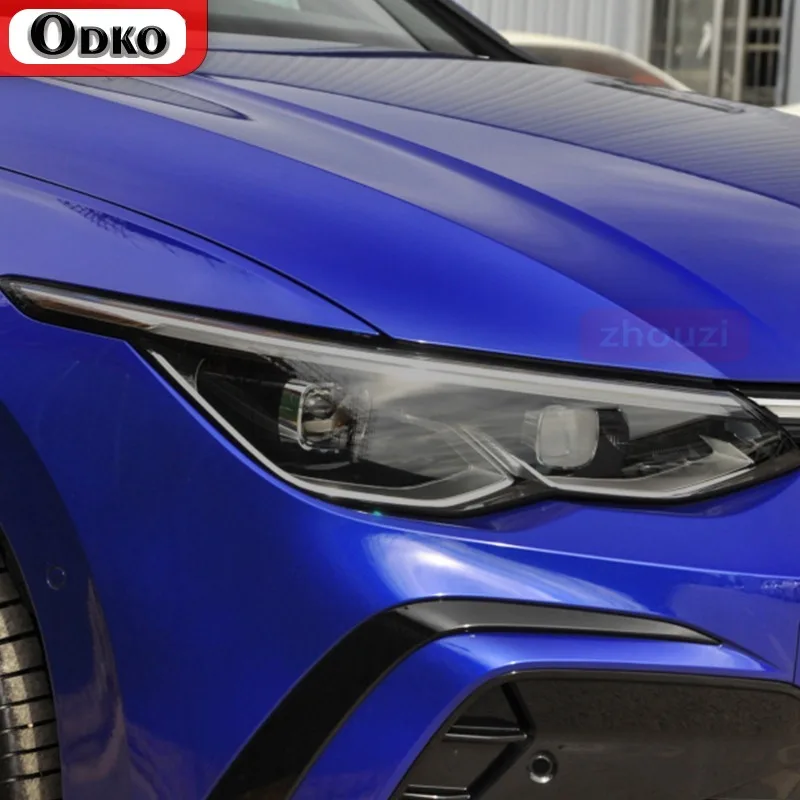

Для Volkswagen VW Golf 7 8 MK7 12-19 20-22 оттенок фар автомобиля черная защитная пленка задний фонарь прозрачная лампа наклейка из ТПУ 2 шт.