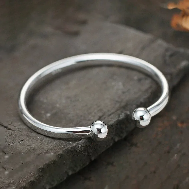 925 Sterling Silver Bracelet For Women men Fashion Wedding Party Cute Lady Handmade weaving Jewelry adjustable Flowing lines