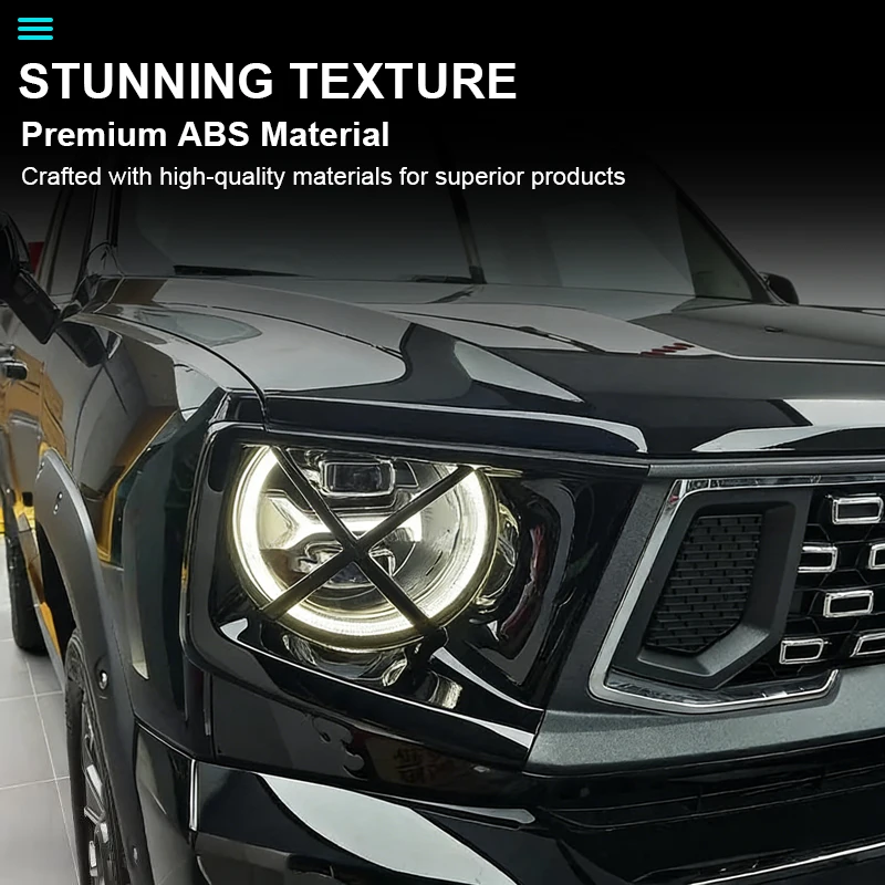 

For Haval H7 2025 Accessories 2024 2023 Car Headlight Cover ABS Headlamp Frame Protection Sticker Auto Exterior Parts Decoration