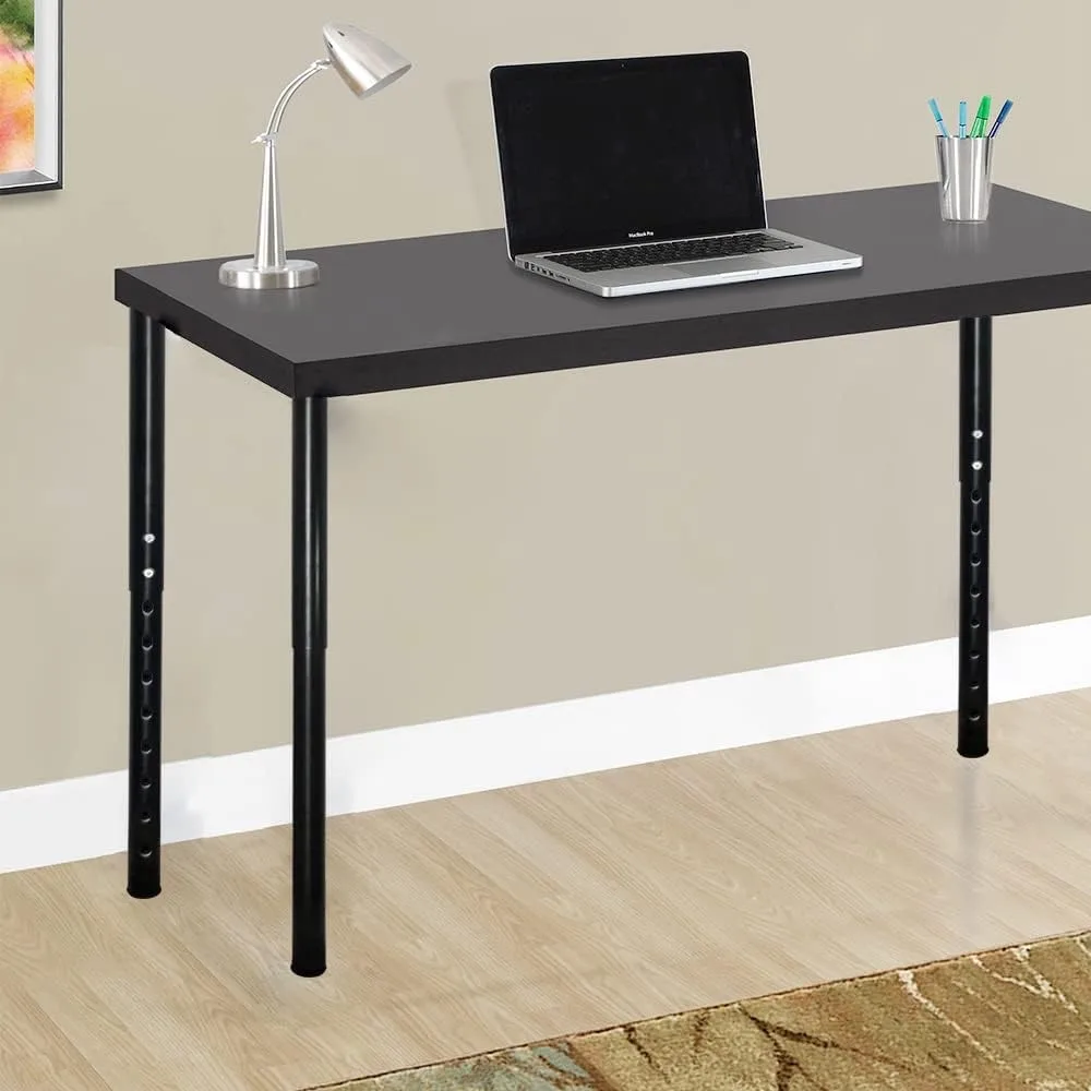 Pernas de mesa de metal ajustáveis de 24 a 40 polegadas para mesa de escritório doméstico, conjunto de 4 pernas de móveis DIY preto