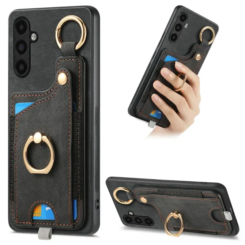 

A56 A55 A54 A34 A16 A26 5G Кожаный чехол с магнитом и кошельком для Samsung Galaxy A35 A53 A33 23 A24 A05 54 A 55 A13 A15 Cover